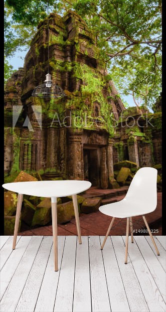 Bild på Ta Prohm temple Ancient Khmer architecture at Angkor Wat complex Siem Reap Cambodia